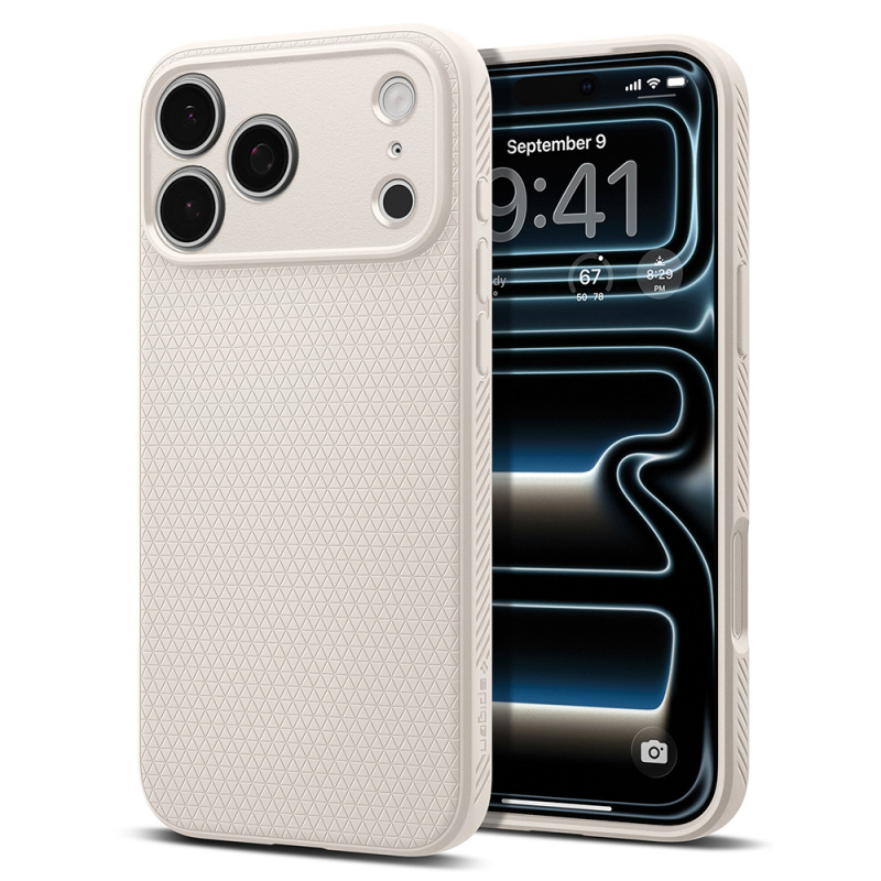Husa pentru Apple iPhone 18 Pro Max / 17 Pro Max, Spigen, Liquid Air, Bej ACS12114