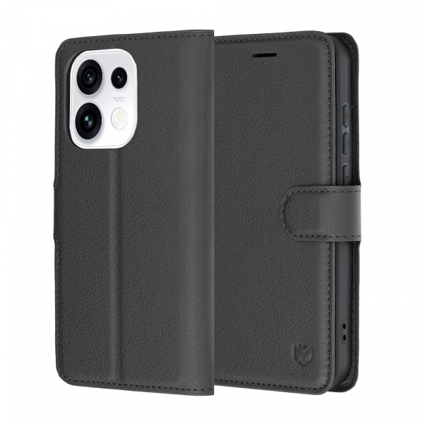 Husa pentru Oppo Reno16 Pro, Techsuit, Leather Folio, Neagra