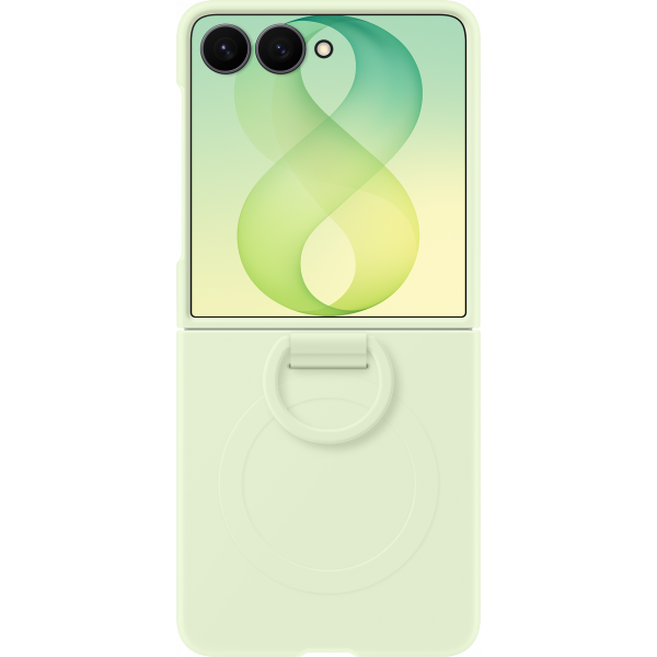 Husa pentru Samsung Galaxy Z Flip8 F776, Silicone Ring Magnet, Verde EF-EF776CGEGWW