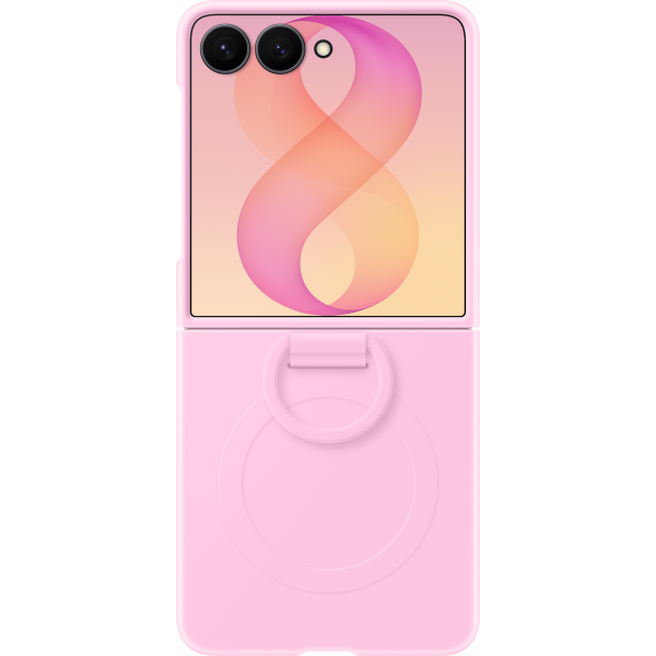 Husa pentru Samsung Galaxy Z Flip8 F776, Silicone Ring Magnet, Roz EF-EF776CVEGWW