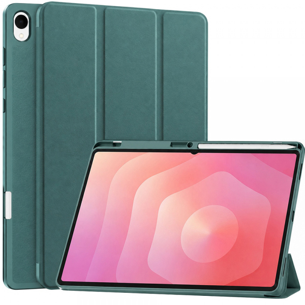 Husa pentru Samsung Galaxy Tab S12 Plus, Techsuit, Flex Trifold, Verde