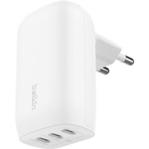 Incarcator Retea Belkin BoostCharge, 67W, 3A, 3 x USB-C, Alb WCC002vfWH
