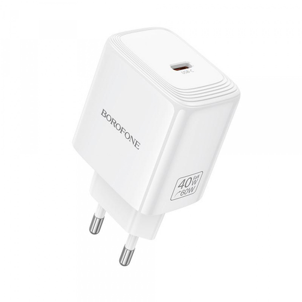 Incarcator Retea Borofone BN33 Fuente, 40W, 1 x USB-C, Alb