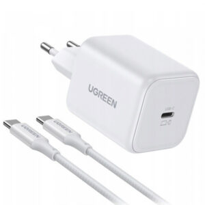 Incarcator Retea cu Cablu USB-C UGREEN X524 (65055), 45W, 3A, 1 x USB-C, Alb