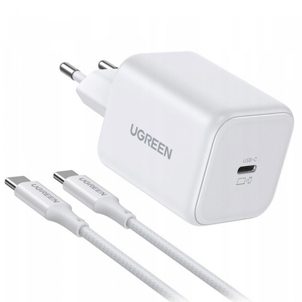 Incarcator Retea cu Cablu USB-C UGREEN X524 (65055), 45W, 3A, 1 x USB-C, Alb