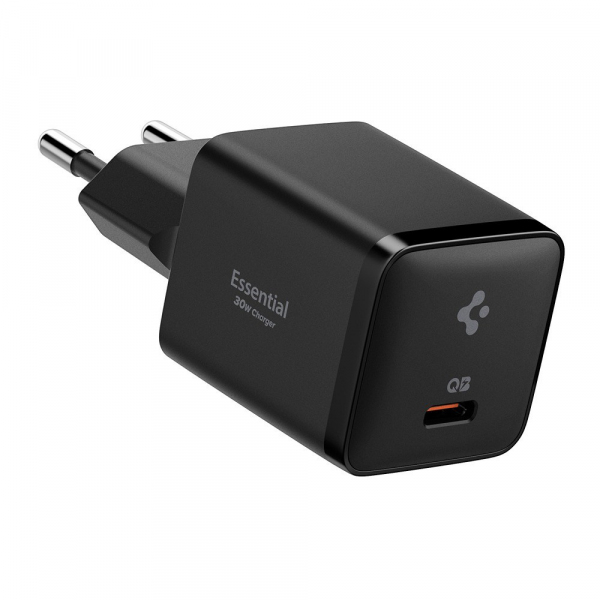 Incarcator Retea Spigen EE301EU Essential, 30W, 3A, 1 x USB-C, Negru ACH09493