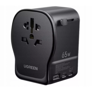 Incarcator Retea UGREEN Travel S550 (55001), 65W, 3.25A, 1 x USB-A - 2 x USB-C, Negru