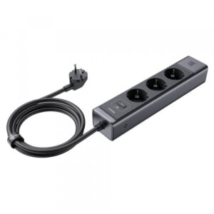 Prelungitor McDodo CH-0620, 3 x Schuko - 1 x USB-A - 2 x USB-C, Negru
