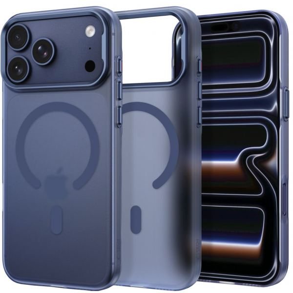Husa MagSafe pentru Apple iPhone 18 Pro / 17 Pro, Tech-Protect, MagZero, Bleumarin Mata