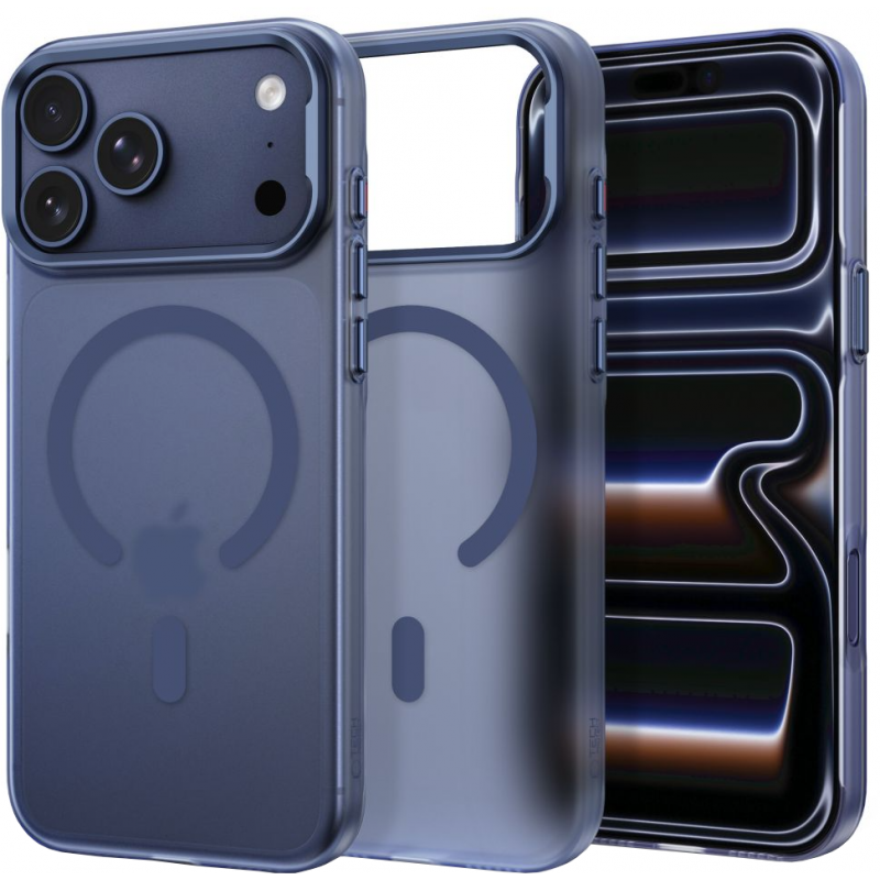 Husa MagSafe pentru Apple iPhone 18 Pro Max / 17 Pro Max, Tech-Protect, MagZero, Bleumarin Mata