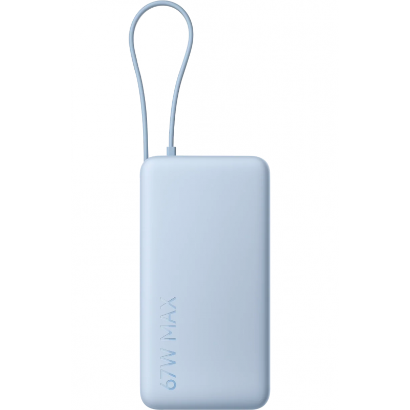 Baterie Externa Xiaomi, 20000mAh, 67W, QC + PD, 1 x USB-A - 2 x USB-C, Albastra BHR08O8GL