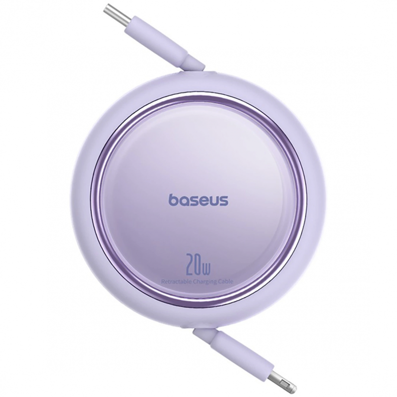 Cablu Date si Incarcare USB-C - Lightning Baseus Free2Pull Mini Retractable, 20W, 1m, Mov P10364501511-00