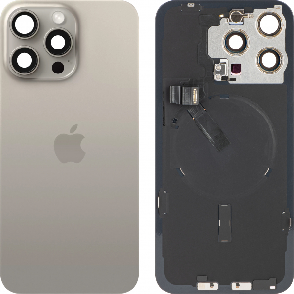 Capac Baterie Apple iPhone 15 Pro Max, Bej (Natural Titanium), Swap Premium