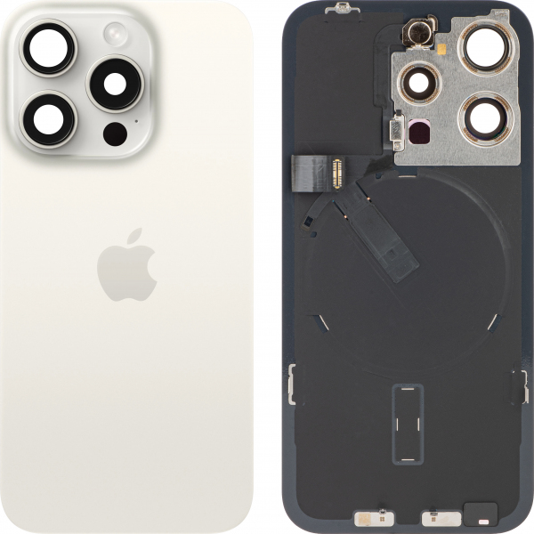 Capac Baterie Apple iPhone 15 Pro, Alb (White Titanium), Swap Premium