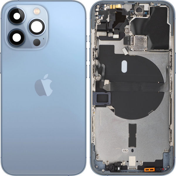 Capac Baterie Apple iPhone 13 Pro, Cu Carcasa Mijloc, Albastru (Sierra Blue), Swap Premium