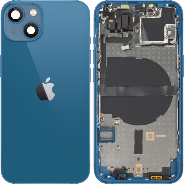 Capac Baterie Apple iPhone 13, Cu Carcasa Mijloc, Albastru, Swap Premium