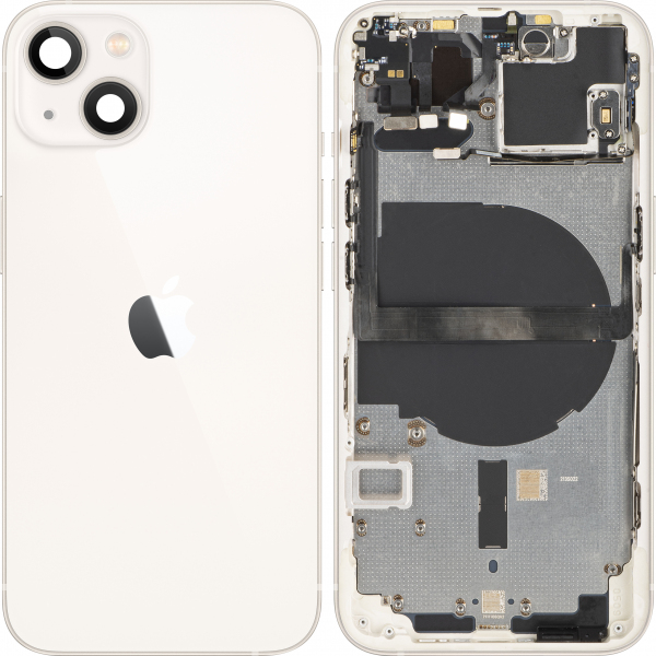 Capac Baterie Apple iPhone 13, Cu Carcasa Mijloc, Alb (Starlight), Swap Premium