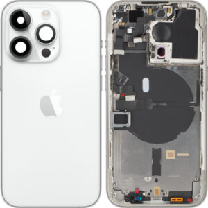 Capac Baterie Apple iPhone 14 Pro, Cu Carcasa Mijloc, Argintiu, Swap Premium