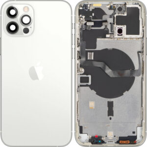 Capac Baterie Apple iPhone 12 Pro Max, Cu Carcasa Mijloc, Argintiu, Swap Premium