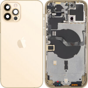 Capac Baterie Apple iPhone 12 Pro Max, Cu Carcasa Mijloc, Auriu, Swap Premium