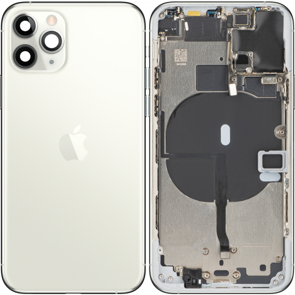 Capac Baterie Apple iPhone 11 Pro, Cu Carcasa Mijloc, Argintiu, Swap Premium