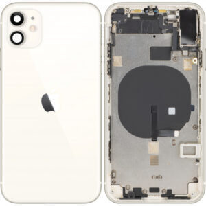Capac Baterie Apple iPhone 11, Cu Carcasa Mijloc, Alb, Swap Premium