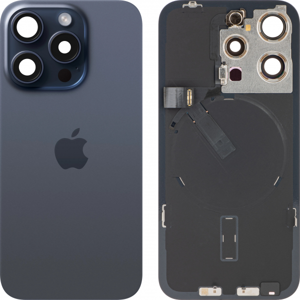 Capac Baterie Apple iPhone 15 Pro, Albastru (Blue Titanium), Swap Premium
