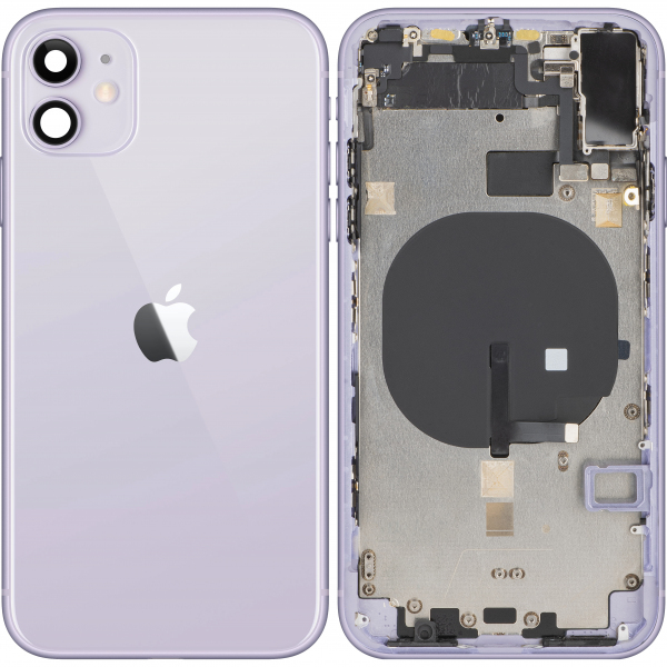 Capac Baterie Apple iPhone 11, Cu Carcasa Mijloc, Mov, Swap Premium