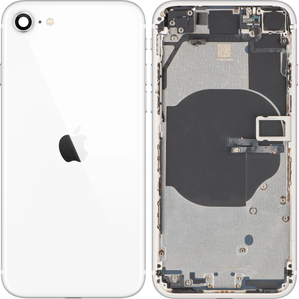 Capac Baterie Apple iPhone SE (2022), Cu Carcasa Mijloc, Alb (Starlight), Swap Premium