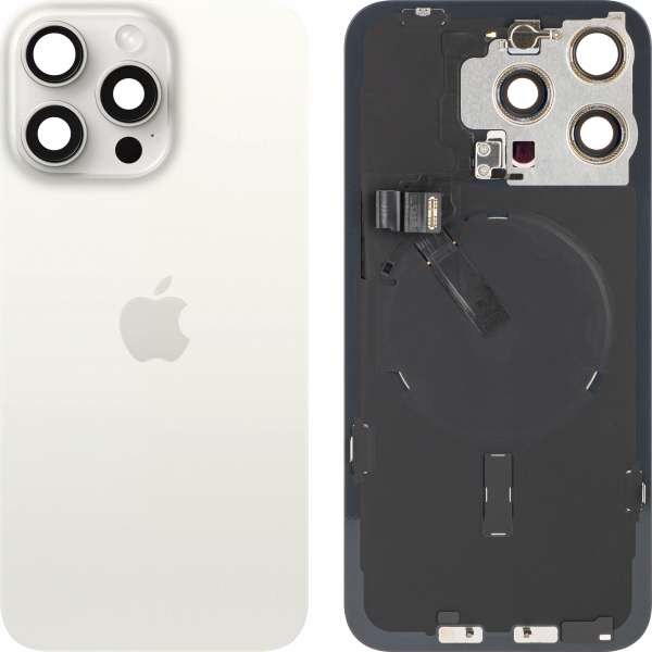 Capac Baterie Apple iPhone 15 Pro Max, Alb (White Titanium), Swap Premium