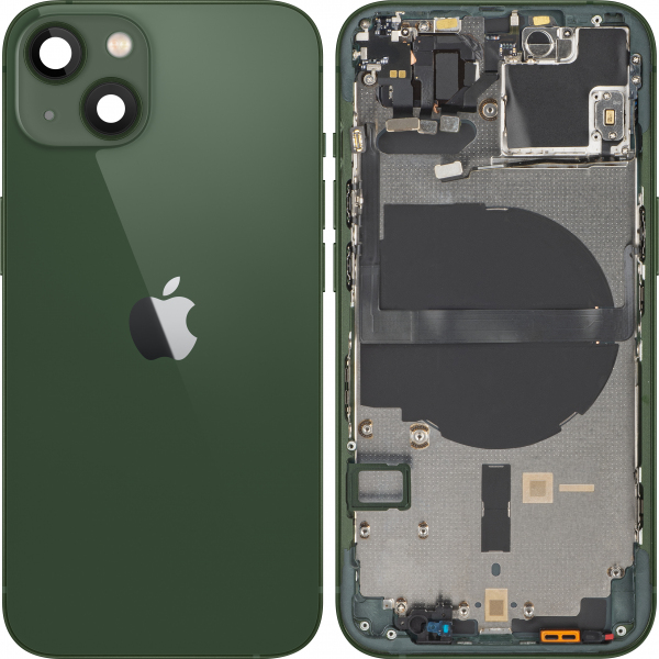 Capac Baterie Apple iPhone 13, Cu Carcasa Mijloc, Verde, Swap Premium