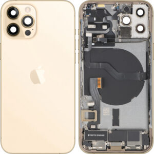 Capac Baterie Apple iPhone 12 Pro, Cu Carcasa Mijloc, Full Parts, Auriu, Swap Premium