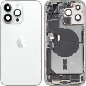 Capac Baterie Apple iPhone 14 Pro Max, Cu Carcasa Mijloc, Full Parts, Argintiu, Swap Premium