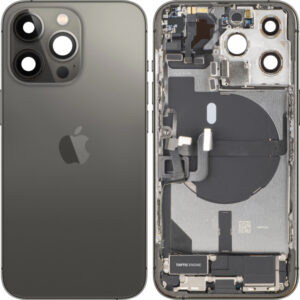 Capac Baterie Apple iPhone 13 Pro, Cu Carcasa Mijloc, Full Parts, Negru (Graphite), Swap Premium