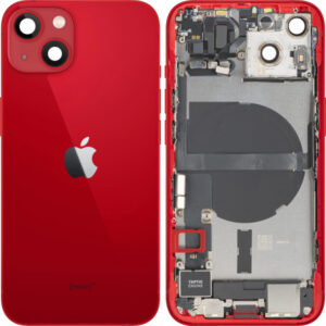 Capac Baterie Apple iPhone 13, Cu Carcasa Mijloc, Full Parts, Rosu, Swap Premium