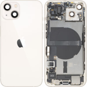Capac Baterie Apple iPhone 13, Cu Carcasa Mijloc, Full Parts, Alb (Starlight), Swap Premium