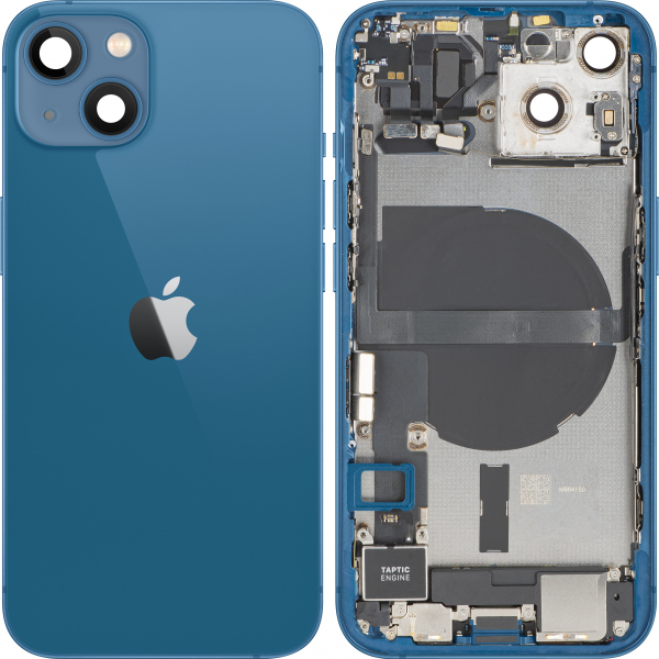 Capac Baterie Apple iPhone 13, Cu Carcasa Mijloc, Full Parts, Albastru, Swap Premium