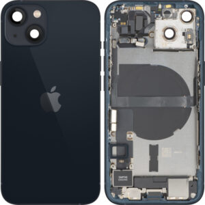 Capac Baterie Apple iPhone 13, Cu Carcasa Mijloc, Full Parts, Negru (Midnight), Swap Premium