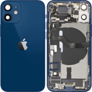 Capac Baterie Apple iPhone 12 mini, Cu Carcasa Mijloc, Full Parts, Albastru, Swap Premium