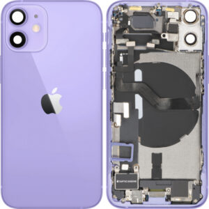 Capac Baterie Apple iPhone 12 mini, Cu Carcasa Mijloc, Full Parts, Mov, Swap Premium
