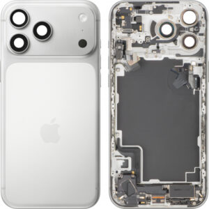 Capac Baterie Apple iPhone 17 Pro Max, Cu Carcasa Mijloc, Full Parts, Argintiu, Swap Premium