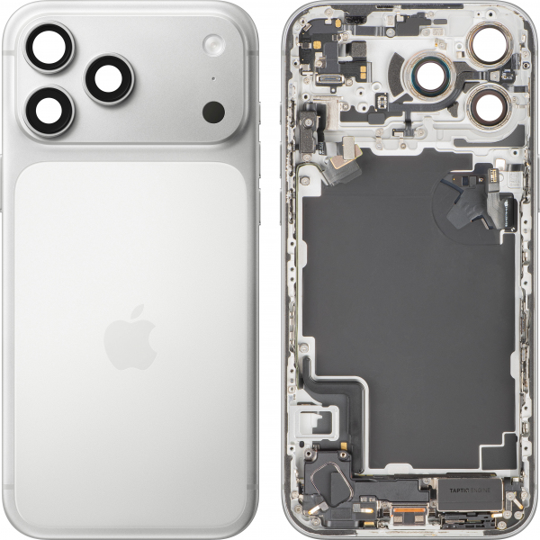 Capac Baterie Apple iPhone 17 Pro Max, Cu Carcasa Mijloc, Full Parts, Argintiu, Swap Premium