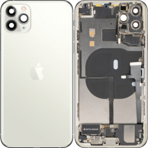 Capac Baterie Apple iPhone 11 Pro Max, Cu Carcasa Mijloc, Full Parts, Argintiu (Matte Silver), Swap Premium
