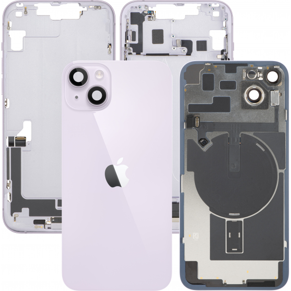 Capac Baterie Apple iPhone 14 Plus, Cu Carcasa Mijloc, Full Parts, Mov, Swap Premium