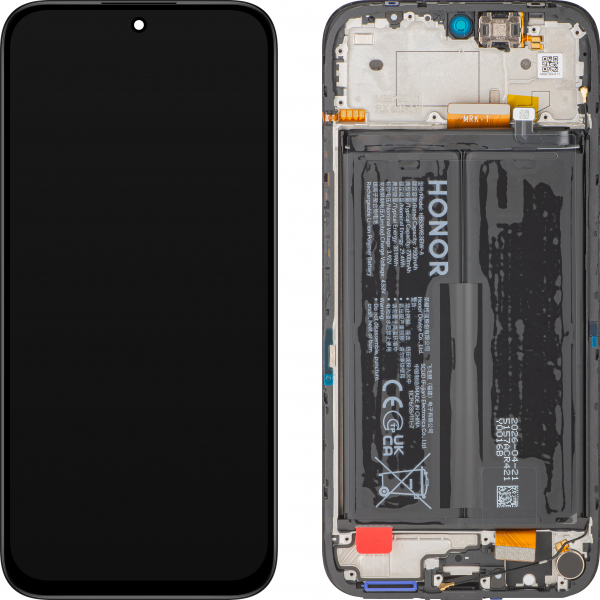 Display cu Touchscreen Honor 600 Smart, cu Rama si Acumulator, Negru (Velvet Black), Service Pack 0235AUEV