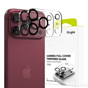 Folie de protectie Camera Spate Ringke pentru Apple iPhone 18 Pro Max, Sticla Securizata, Set 2 bucati, Transparenta