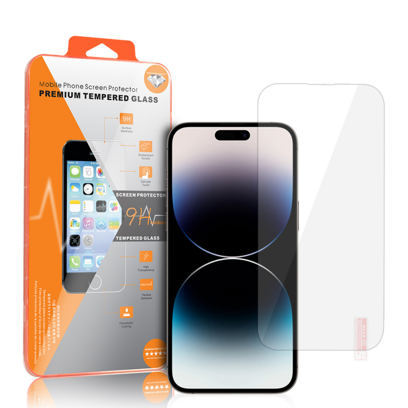 Folie de protectie Ecran OEM Orange pentru Apple iPhone 18 Pro Max / 17 Pro Max / 16 Pro Max, Sticla Securizata, Full Glue