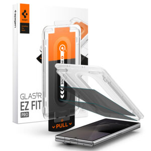 Folie de protectie Ecran Exterior Privacy Spigen GlastR EZ FIT Pro pentru Samsung Galaxy Z Fold8 Ultra F976, Sticla Securizata, Full Glue, Set 2 bucati