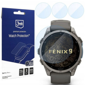 Folie Protectie 3MK FlexibleGlass pentru Garmin Fenix 9 47mm, Set 3 bucati, Sticla Flexibila