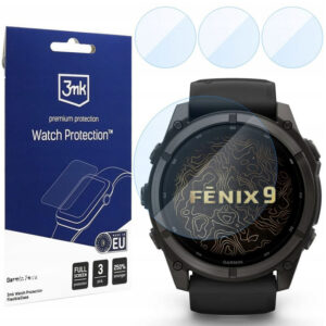 Folie Protectie 3MK FlexibleGlass pentru Garmin Fenix 9 51mm, Set 3 bucati, Sticla Flexibila